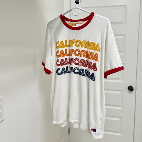 Aviator Nation California Repeat Crew Ringer Tee ~ Size XXL ~ (Rare) Unisex - Picture 3 of 8